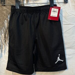 Jordan Black Athletic Shorts with White Jumpman Logo
